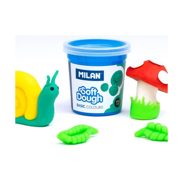 Žaidimas iš plastilino Milan Soft dough 913510B Geltona Mėlyna Spalvotas 85 g Daržovė (10 vnt.)