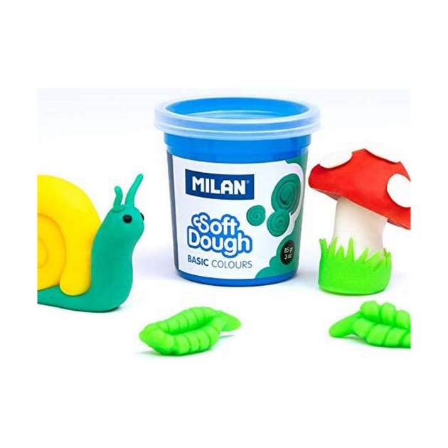 Žaidimas iš plastilino Milan Soft dough 913510B Geltona Mėlyna Spalvotas 85 g Daržovė (10 vnt.)