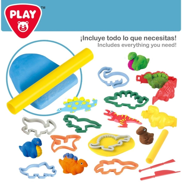 Žaidimas iš plastilino PlayGo Dinozaurai (6 vnt.)