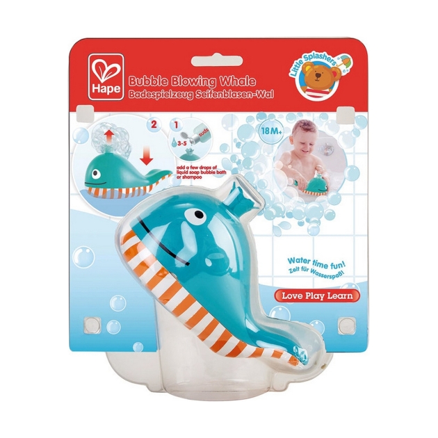 Žaislai voniai Hape Bubble Blowing Whale 14,6 x 9 x 8,8 cm