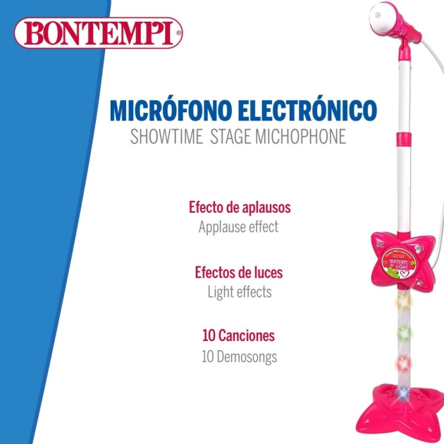 Žaislinis mikrofonas Bontempi Rožinė Elektrinė