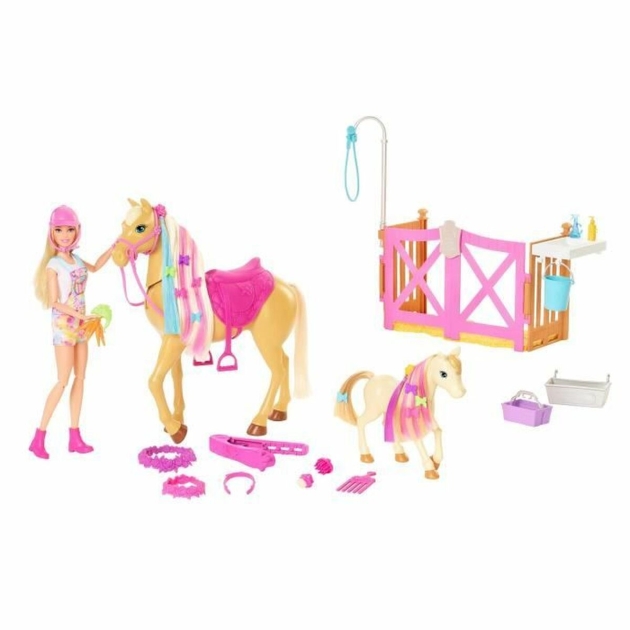 Žaislų rinkinys Barbie Toilettage des Chevaux Plastmasinis