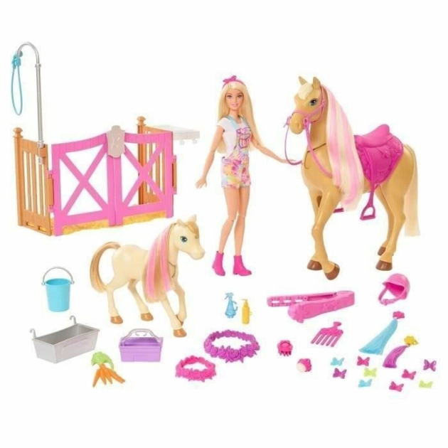 Žaislų rinkinys Barbie Toilettage des Chevaux Plastmasinis