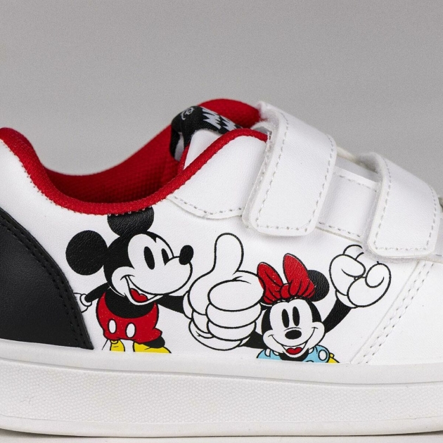 32 pritūpimai Mickey Mouse Velcro Balta