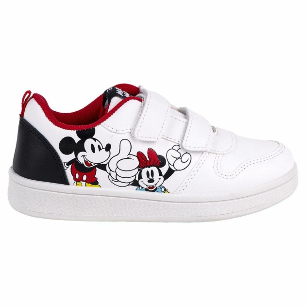 32 pritūpimai Mickey Mouse Velcro Balta