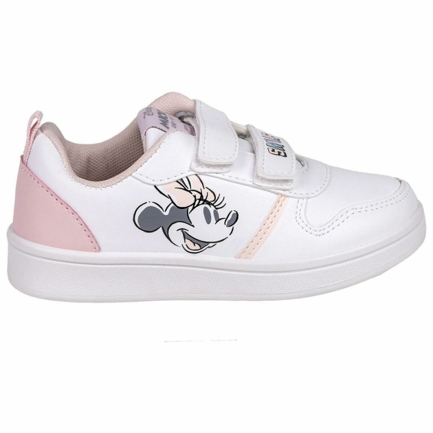 32 pritūpimai Minnie Mouse Velcro Balta