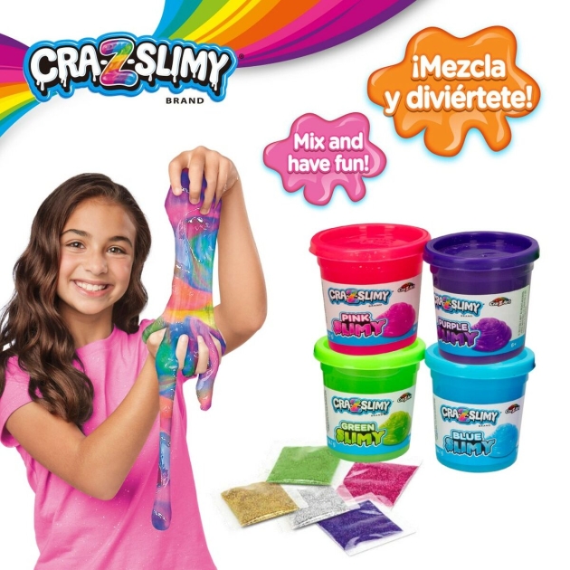 Žaidimas iš plastilino Cra Z Art (4 vnt.) Slime