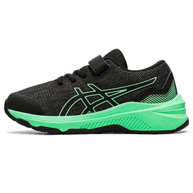 Bėgimo sportbačiai vaikams Asics GT 1000 11 Juoda / Žalia