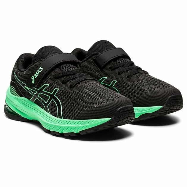 Bėgimo sportbačiai vaikams Asics GT 1000 11 Juoda / Žalia