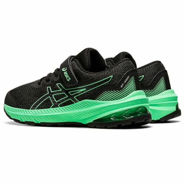 Bėgimo sportbačiai vaikams Asics GT 1000 11 Juoda / Žalia