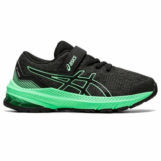 Bėgimo sportbačiai vaikams Asics GT 1000 11 Juoda / Žalia