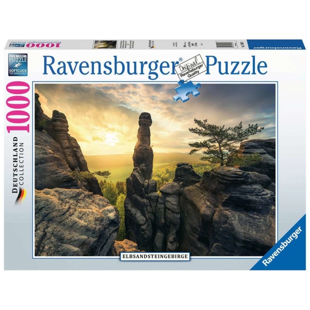 Dėlionė Ravensburger 17093 Monolith Elbe Sandstone Mountains 1000 Dalys