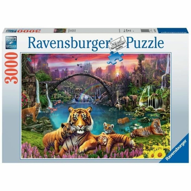 Dėlionė Ravensburger Tigers in the lagoon 3000 Dalys