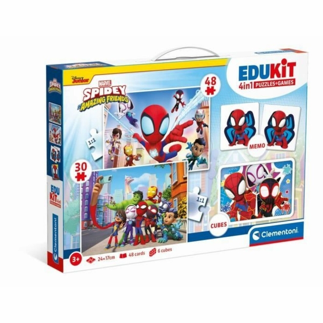 Edukacinis žaidimas Clementoni Coffret Spidey 4 en 1 (FR)