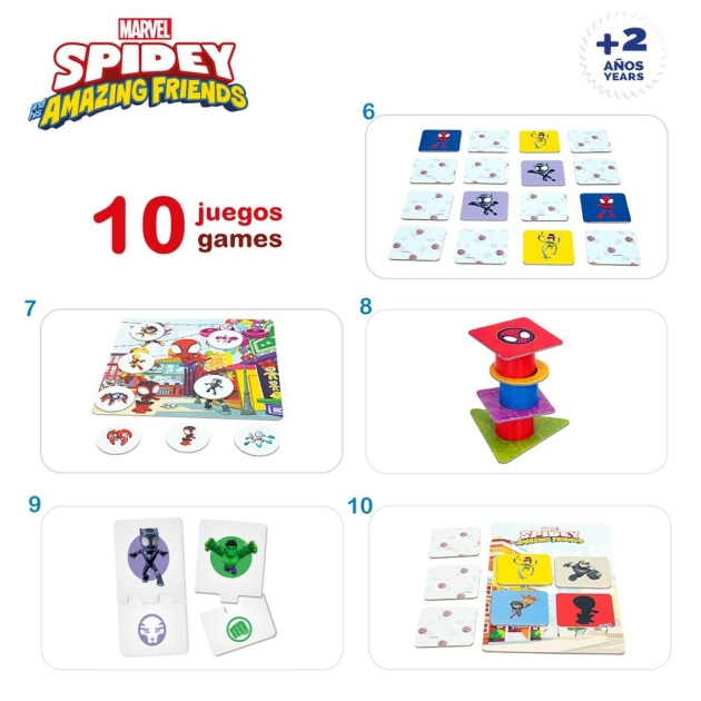 Edukacinis žaidimas Spidey 24,5 x 0,2 x 24,5 cm (6 vnt.) 10 viename