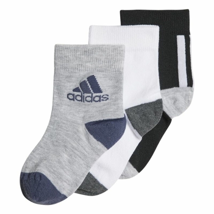 Kojinės Adidas Juoda Pilka Balta 3 poros