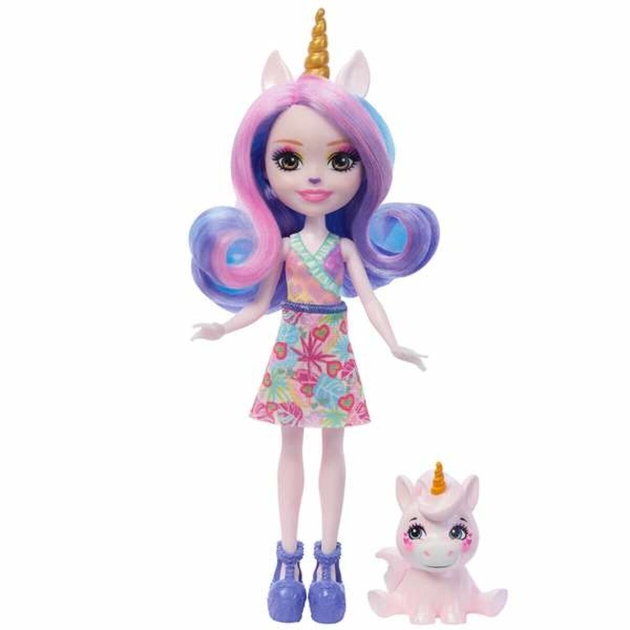 Lėlė Mattel Enchantimals Sunshine Island 15 cm Vienaragis Naminiu gyvunėliu