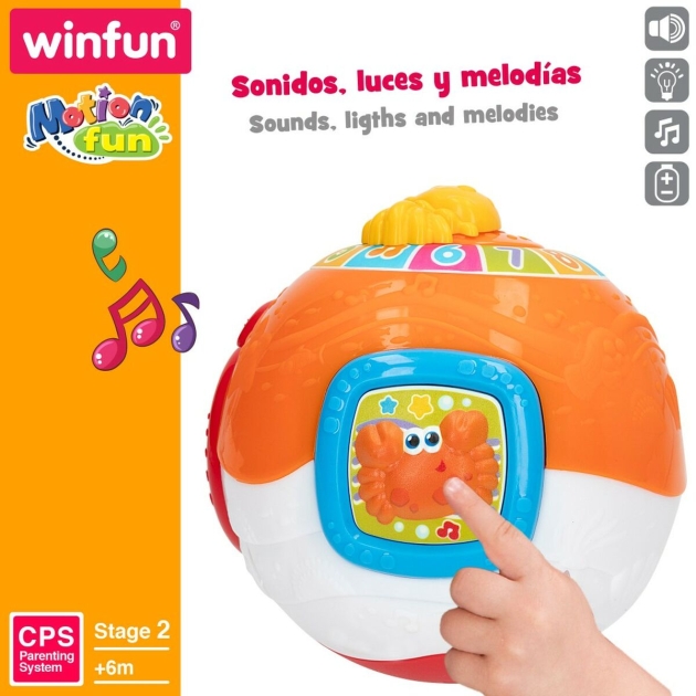 Muzikinis žaislas Winfun 15 x 15 cm (4 vnt.) Kamuolys