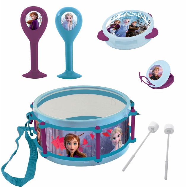 Žaislinių muzikos instrumentų rinkinys Lexibook Frozen Plastmasinis 7 Dalys