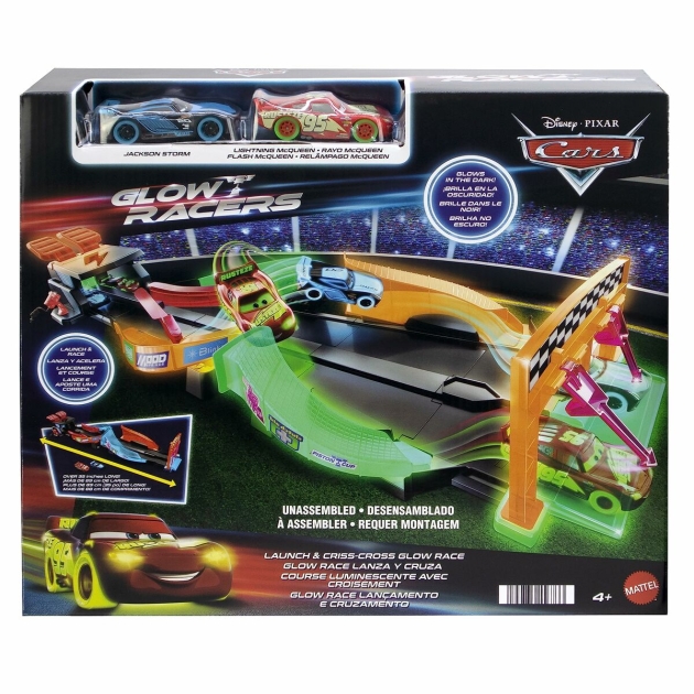 Paleidimo trasa Cars Glow Racers Šviesti tamsoje