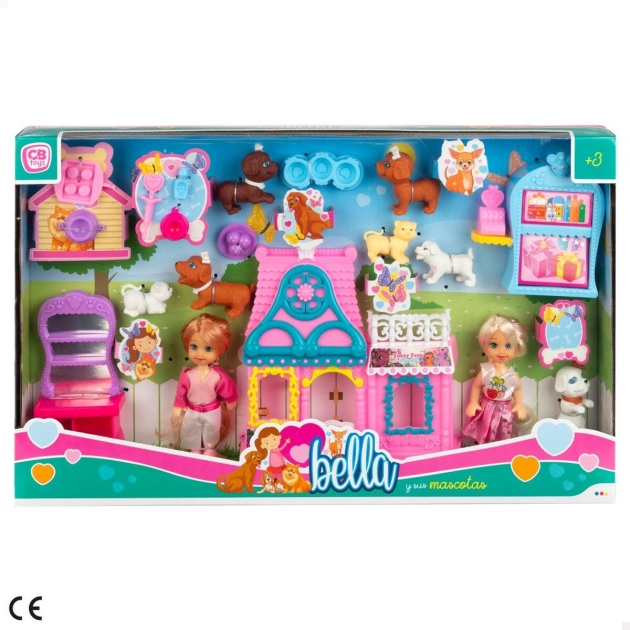 Playset Colorbaby Bella 4 vnt. 5,5 x 12 x 3,5 cm Naminiai gyvūnai