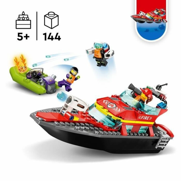 Playset Lego City 60373 The firefighters’ rescue boat Spalvotas 144 Dalys