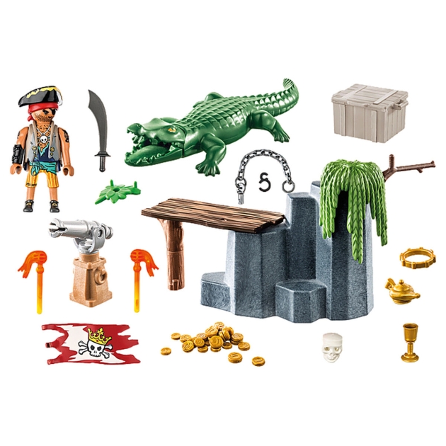 Playset Playmobil 71473 Krokodilas Piratas 59 Dalys