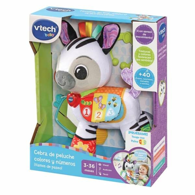 Pliušinis žaislas, leidžiantis garsus Vtech Zebras 23 x 20 x 9 cm (ES)