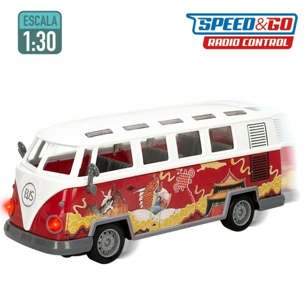 Nuotoliniu būdu valdomas automobilis Speed Go 1:30 23 x 9,5 x 9,5 cm Autobusas 4 vnt.