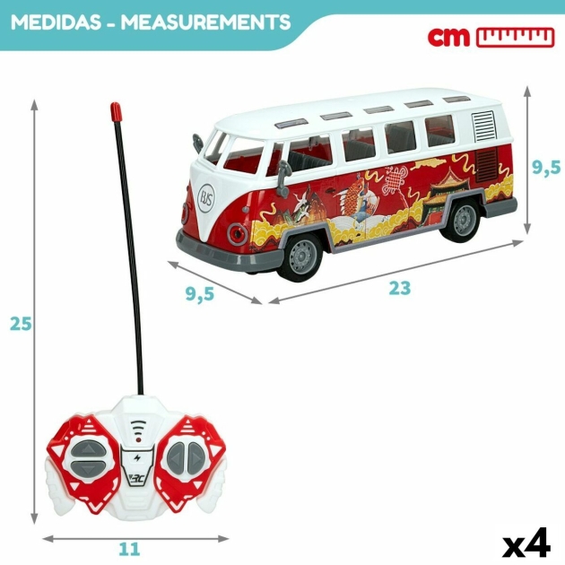 Nuotoliniu būdu valdomas automobilis Speed Go 1:30 23 x 9,5 x 9,5 cm Autobusas 4 vnt.