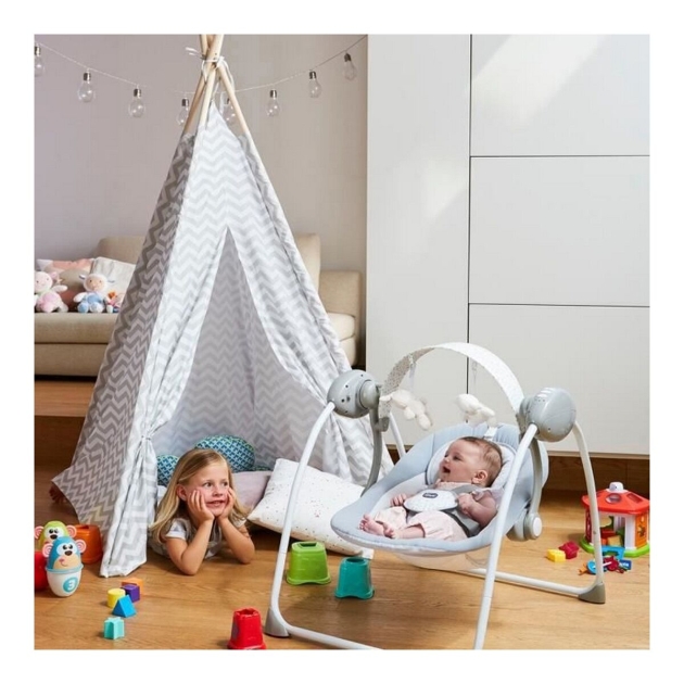 Siūbuojanti kėdė Chicco Relax Play Swing Pilka Balta