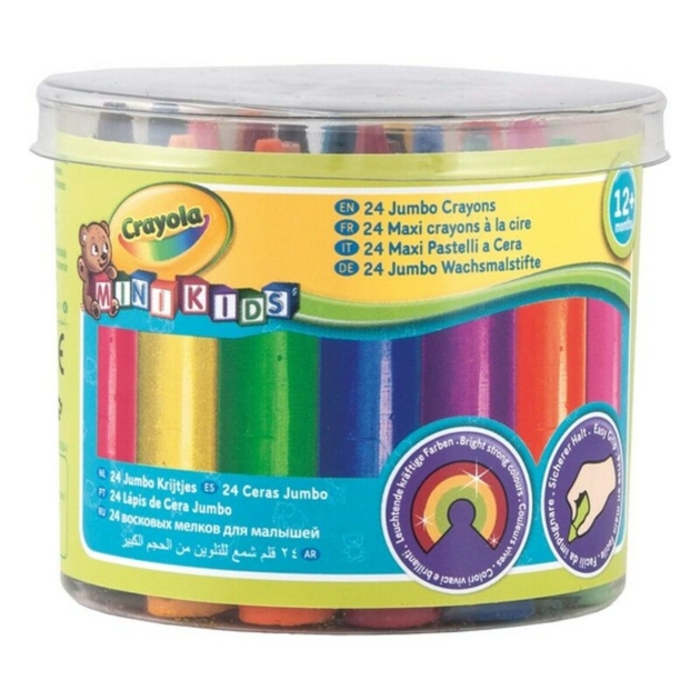 Spalvoti pusiau riebūs pieštukai Crayola 2.0784 Plaunamas (24 pcs)