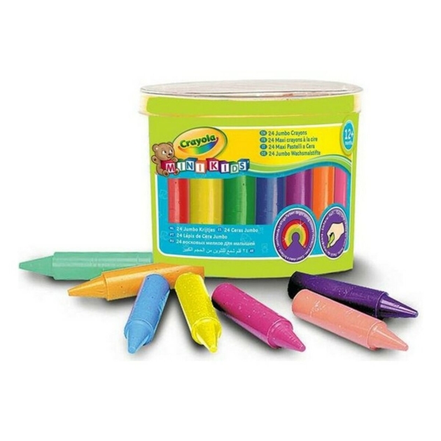 Spalvoti pusiau riebūs pieštukai Crayola 2.0784 Plaunamas (24 pcs)