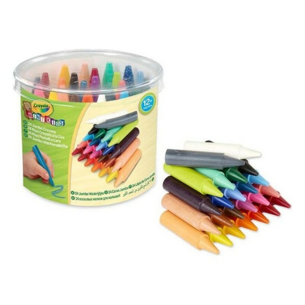 Spalvoti pusiau riebūs pieštukai Crayola 2.0784 Plaunamas (24 pcs)