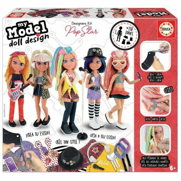 Stalo žaidimas Educa My Model Doll Design Pop Star (FR) (1 Dalys)