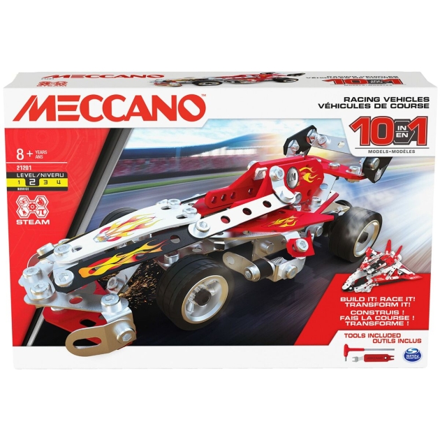 Statybos rinkinys Meccano Racing Vehicles 10 Models