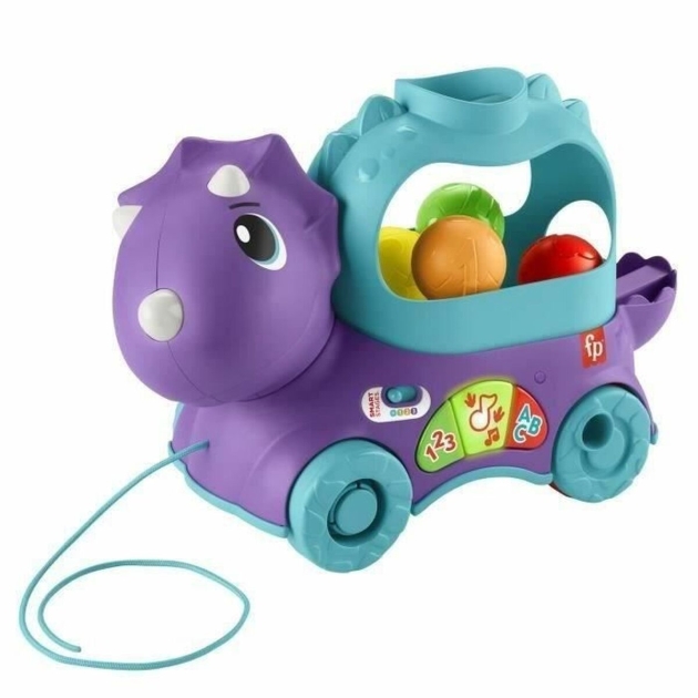 Traukiamas dinozauras Fisher Price TRICERATOPS LANCE BALLES