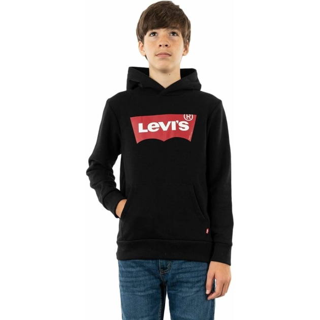 Uniseksinis džemperis su gobtuvu Levi's 9E8778-023 Juoda