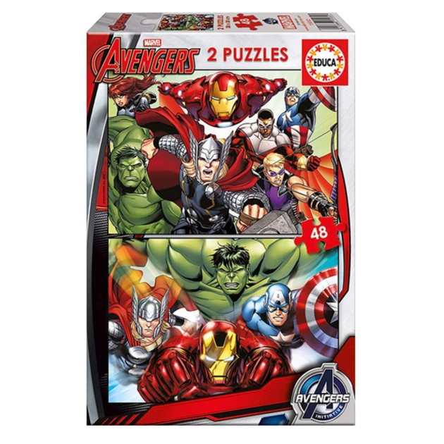 Vaikiška puzlė Marvel Avengers Educa (2 x 48 pcs)