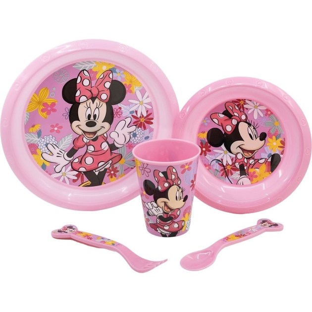 Vaikiškas indų rinkinys Minnie Mouse CZ11312 Rožinė 5 Dalys