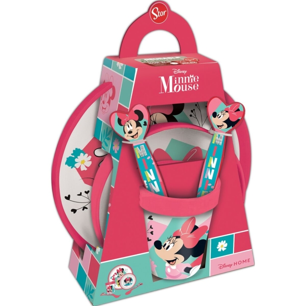 Vaikiškas indų rinkinys Minnie Mouse CZ11307 Rožinė 5 Dalys