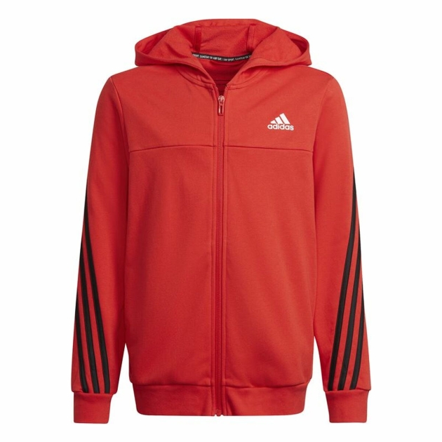 Vaikiškas sportinis kostiumas Adidas Three Stripes Raudona