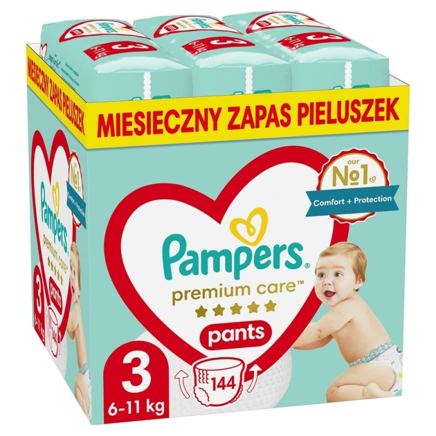 Vienkartinės sauskelnės Pampers                                 6-11 kg 3 (144 vnt.)