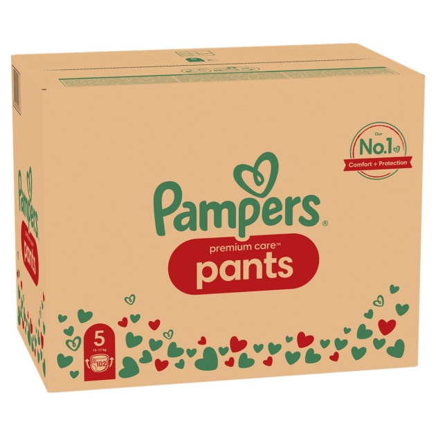 Vienkartinės sauskelnės Pampers Premium 12 17 kg 5 (102 vnt.)