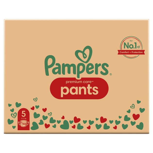 Vienkartinės sauskelnės Pampers Premium 12 17 kg 5 (102 vnt.)