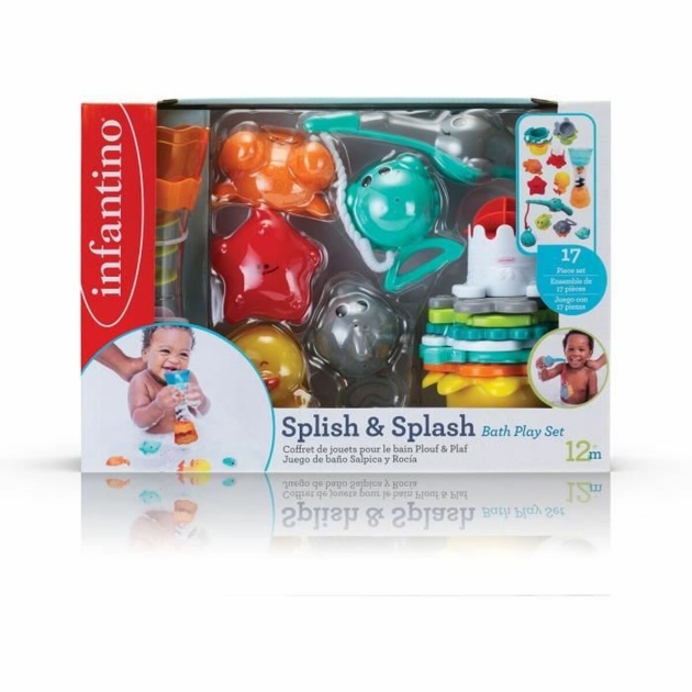 Vonios žaisliukų rinkinys Infantino Bath Set 17 Dalys Povandeninis