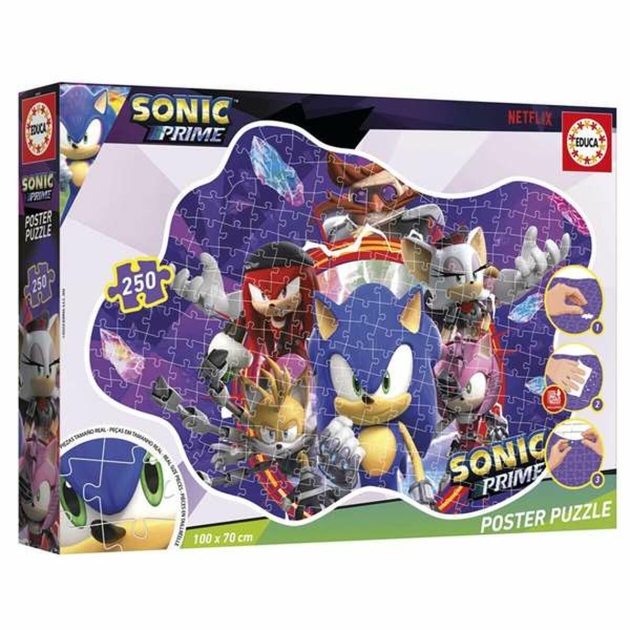 4 galvosūkių rinkinys Sonic Prime 250 Dalys