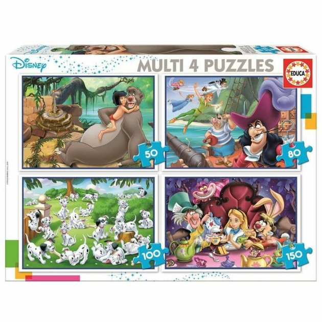 Dėlionė Educa Disney Aladdin, Jungle Book, Alicia, Peter Pan (380 pcs)