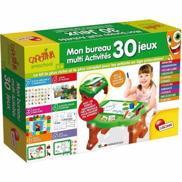 Edukacinis žaidimas Lisciani Giochi Carotina educational desk 30 fun learning games (FR)