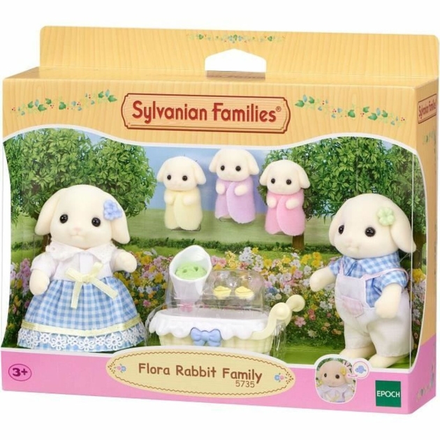 Lėlių namo priedai Sylvanian Families 5735 Flora Rabbit family